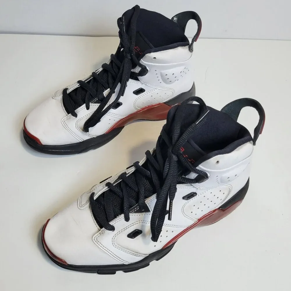 Nike Air Jordan Size 6.5Y Youth White Gym Red Black Model 428818-100 NO BOX